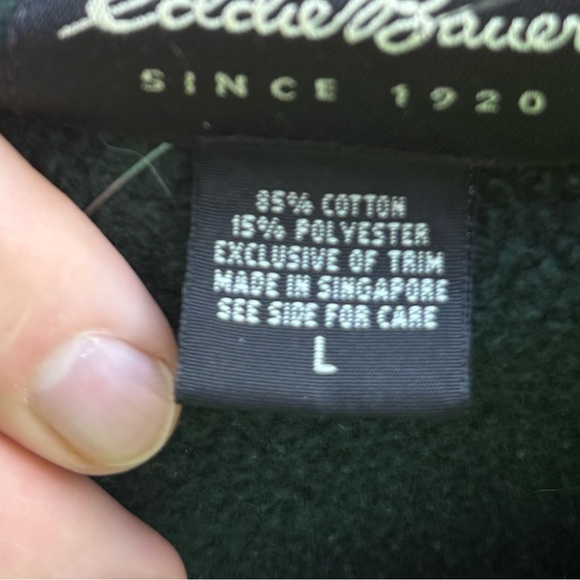 Eddie Bauer Men's Dark Green Crewneck Sweater Large - Picture 5 of 5